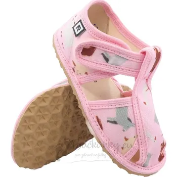 Chlapecké bačkory Dětské flexi (barefoot) pantofle RAK 100015-5 Farma růžová - vel. 24