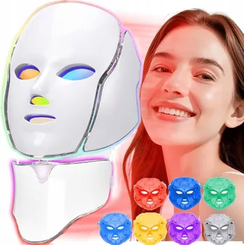 LED maska se světelnou terapií na obličej a krk 49263