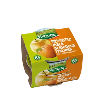 Conserve Italia Soc. Coop. Agricola Ovocné pyré jablko meruňka Valfrutta 2x100g