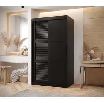 Šatní skříň Šatní skříň MATILDA 3 - 100 cm, černá / černá
