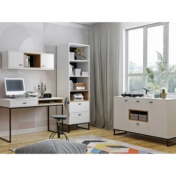 Školní nábytek Nábytek do studentského pokoje BEND - bílý / dub artisan
