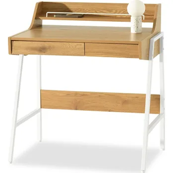 Psací stůl Minimalistický psací stůl RENO - bílý / dub