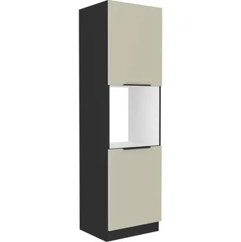 Kuchyňská skříňka Kuchyňská skříň na vestavnou troubu AGAFIJA - šířka 60 cm, cashmere / černá