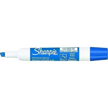 Popisovač na bílou tabuli SHARPIE se zkoseným hrotem, modrý