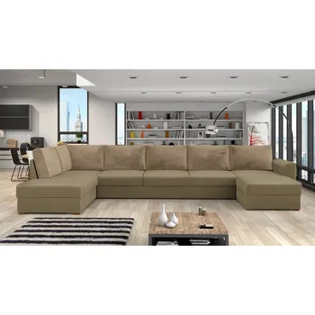 Sedací souprava Rohová sedačka do U s úložným prostorem TUCSON 2 - hnědá, levý roh