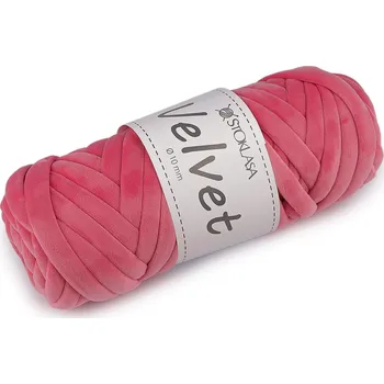 Příze Příze Marshmallow silná Velvet Ø10 mm 500 g, střední, 3 (063) růžová
