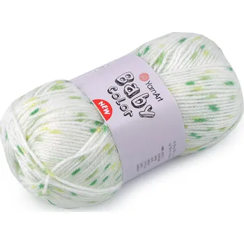 Příze Pletací příze Baby Color 50 g, střední, 12 (216) zelená