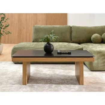 Konferenční stolek Konferenční stolek TALAL - černý mramor / dub