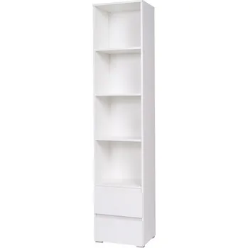 regál Vysoký regál se šuplíky LIONU - bílý
