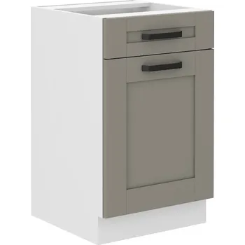 Kuchyňská linka Dolní skříňka se šuplíkem LAILI - šířka 50 cm, světle šedá / bílá