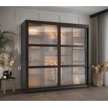 Šatní skříň Šatní skříň SHERYL 1 - 180 cm, černá / černá