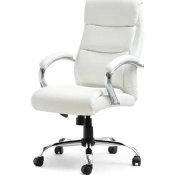 Kancelářská židle LUCIANA - bílá / chrom