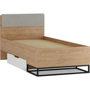 Postel Postel do pokoje pro teenagery DARCY - 90x200, hikora / matná bílá