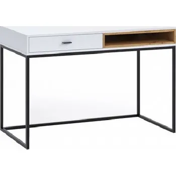 Psací stůl Psací stůl BEND - bílý / dub artisan