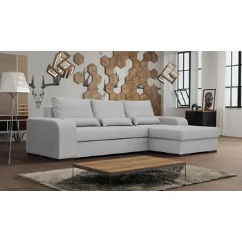 Sedací souprava Rozkládací sedací souprava ELVIRA - světle šedá, levý roh