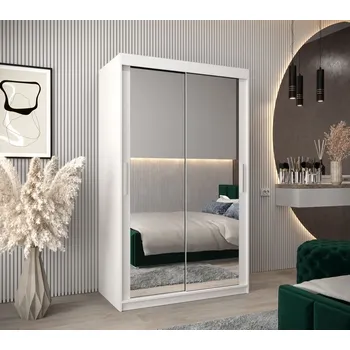 Šatní skříň Skříň s posuvnými dveřmi v šířce 120 cm TIMEA 3 - bílá