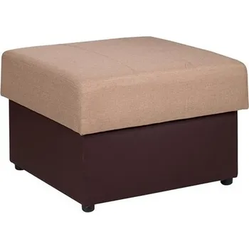 Taburet Taburet RIALTO - hnědá ekokůže / béžový