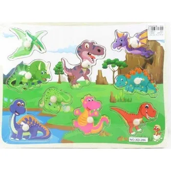Obraz Puzzle Bigtoys 1 dílek Dřevěné Dinozauři