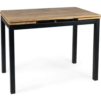 Jídelní stůl Rozkládací jídelní stůl IZYDOR - 110x74, dub artisan / matný černý