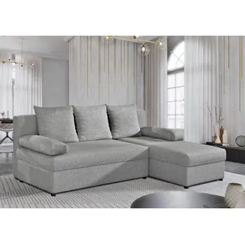 Sedací souprava Rohová sedačka s úložným prostorem MELIKA - šedá