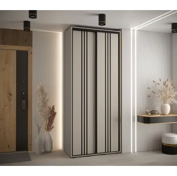 Šatní skříň Šatní skříň INDIRA 6 - 110/60 cm, kašmír / černá