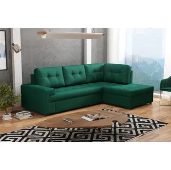 Sedací souprava Rohová sedací souprava CAMILLE - zelená, pravý roh