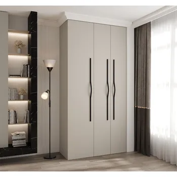 Šatní skříň Šatní skříň s policemi 120/50 LORENA 2 - kašmír / černá