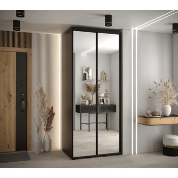 Šatní skříň Šatní skříň ASIRI 2 - 110/60 cm, černá / černá