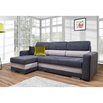 Sedací souprava Rohová sedací souprava ONELLA - tmavě modrá / šedomodrá