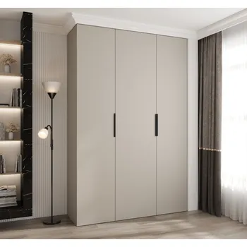 Šatní skříň Šatní skříň s policemi 160/50 LORENA 4 - kašmír / černá