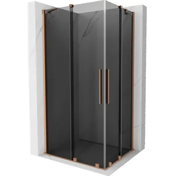 Mexen Velar Duo posuvná sprchová kabina 90 x 80 cm, grafit, kartáčovaná měď - 871-090-080-42-65 Sprchové kouty
