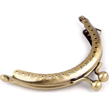 Rámeček na výrobu peněženky našívací 8x8,5 cm, střední, zlatá starozlatá