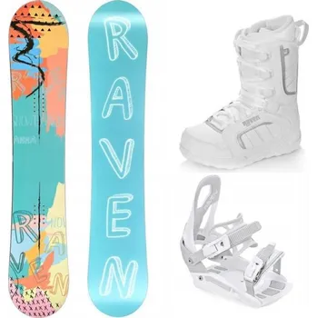 Snowboard Raven Anna snowboard + Raven S230 White vázání + Raven Pearl white boty 150 cm + vázání S/M (EU 37-42) + DÁREK + Doprava ZDARMA