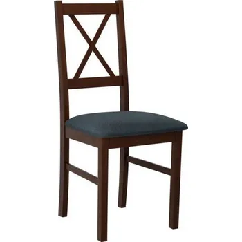 Jídelní židle Jídelní židle s čalouněným sedákem DANBURY 10 - ořech / modrá