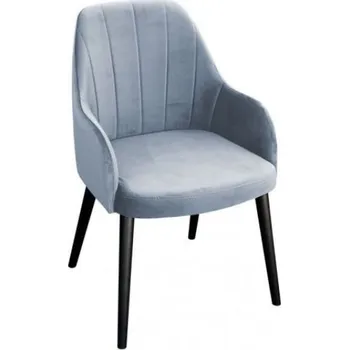 Jídelní židle Čalouněná jídelní židle MOVILE 50 - černá / světlá modrá