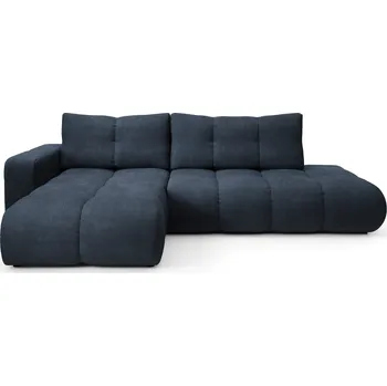 Sedací souprava Rozkládací sedačka s úložným prostorem TRURO 1 - modrá, levý roh