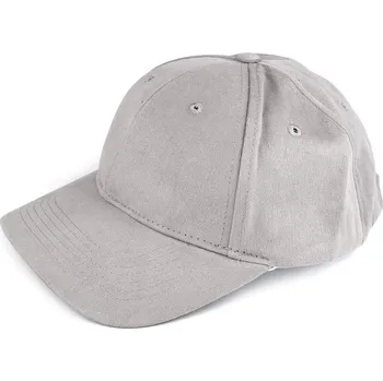 Kšiltovka Bavlněná kšiltovka unisex vhodná k dozdobení, střední, 8 šedá světlá