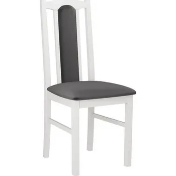 Jídelní židle Čalouněná židle do kuchyně EDON 7 - bílá / tmavá šedá