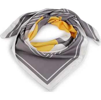 Šátek Saténový šátek 90x90 cm, velké, 4 šedá