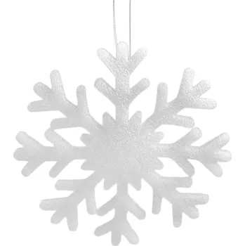 Vánoční dekorace Pěnová vločka Ø10 cm, střední, 1 bílá