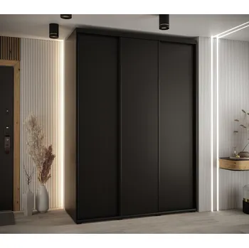 Šatní skříň Šatní skříň YVONA 1 - 180/60 cm, černá / černá