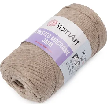Příze Pletací příze Twisted Macrame 250 g rozčesávací, střední, 2 (768) béžová
