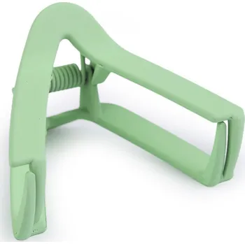 Náramek Skřipec do vlasů kovový, střední, 4 zelená pastelová sv.