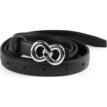 Opasek Dámský pásek šíře 13 mm, 18 mm, střední, 3 (šíře 18 mm) černá stříbrná