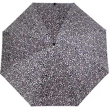 Deštník Dámský mini skládací deštník, velké, 7 modrá tmavá květy