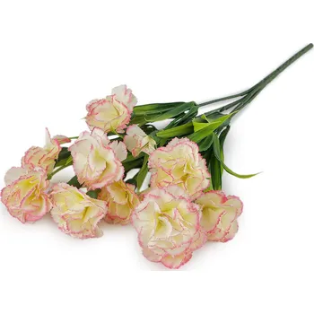 umělá květina Umělá kytice karafiát mini, střední, 1 krémová světlá růžová světlá