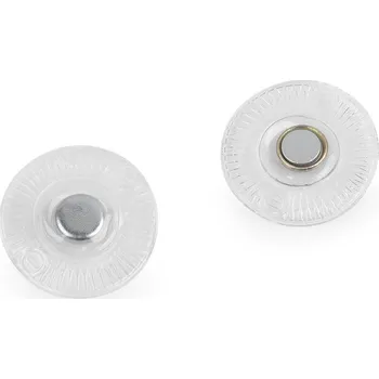 Skryté magnetické zapínání k našití Ø8 mm, velké, 1 transparent kulaté
