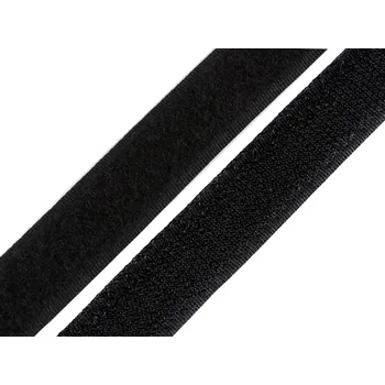 Zip Suchý zip háček + plyš šíře 20 mm PES, střední, 2 černá