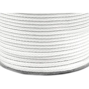 Oděvní šňůra PES Ø2 mm, střední, 0003 Off White