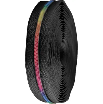 Zip Duhový zip spirálový No 5 metráž, střední, 2 černá